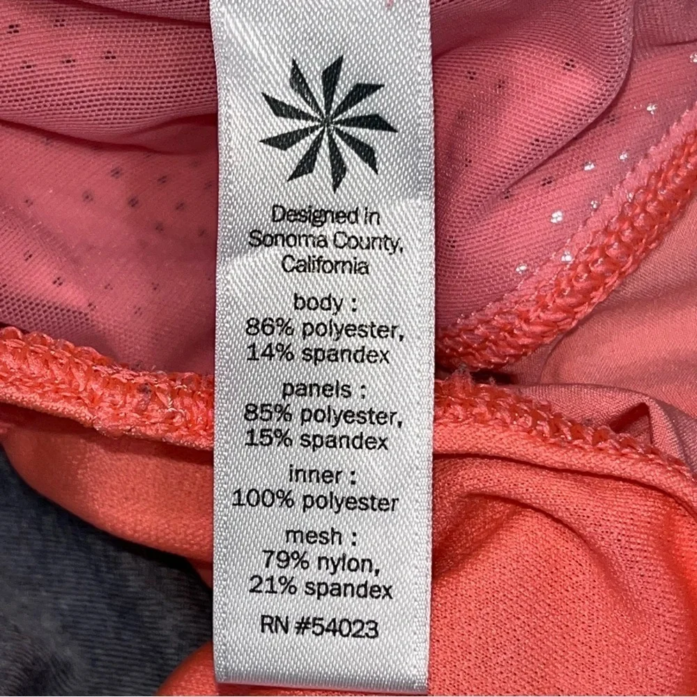 Athleta Coral Orange 3” Run With It Running Shorts size Small